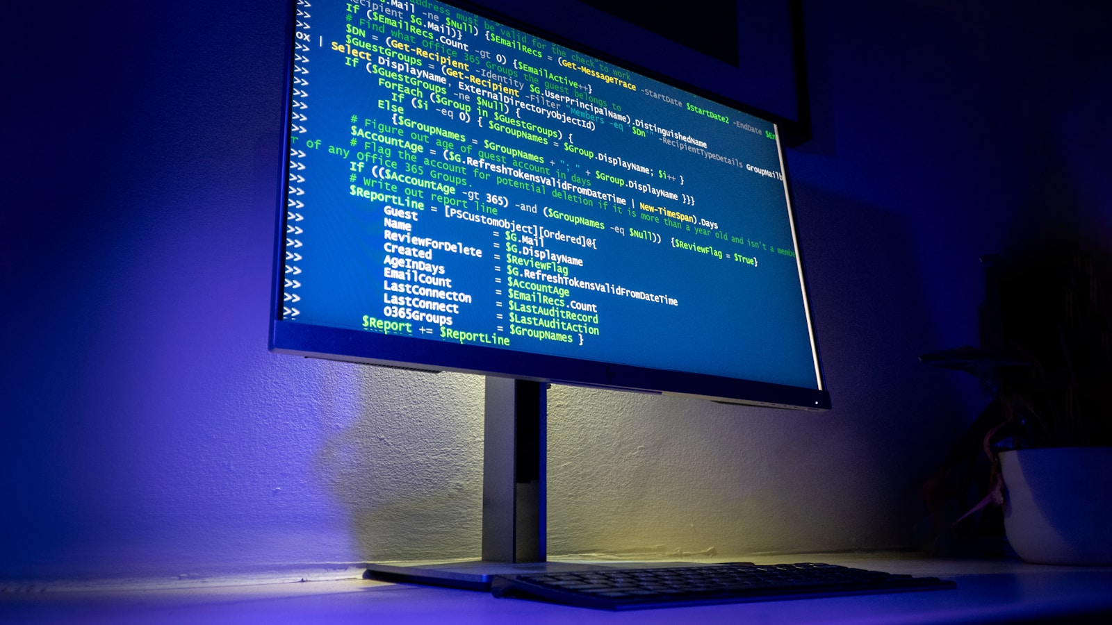 A workspace showing a computer screen with code, representing WordPress development.