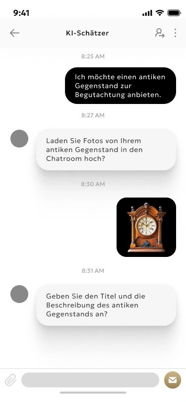 Conversation with AI assistant about the item — interface design.